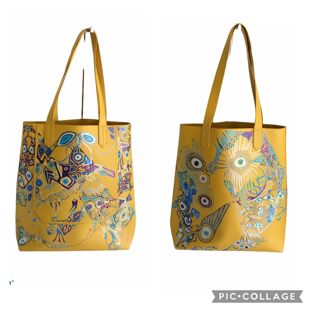 Saks Fifth Ave Hand-painted Tote
